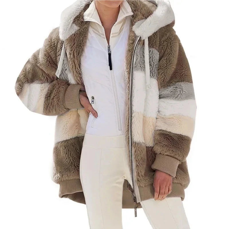 Oversized Jacket for Women 2023 New Autumn Winter Warm Plush GlowCart