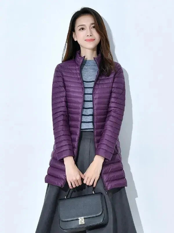 0-10℃ 2024 New Woman Autumn Long Puffy Jackets Ultralight GlowCart