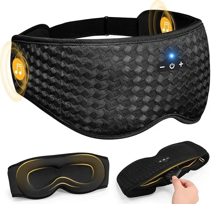 Bluetooth Sleeping Headphones 3D Eye Mask Travel Music Play GlowCart