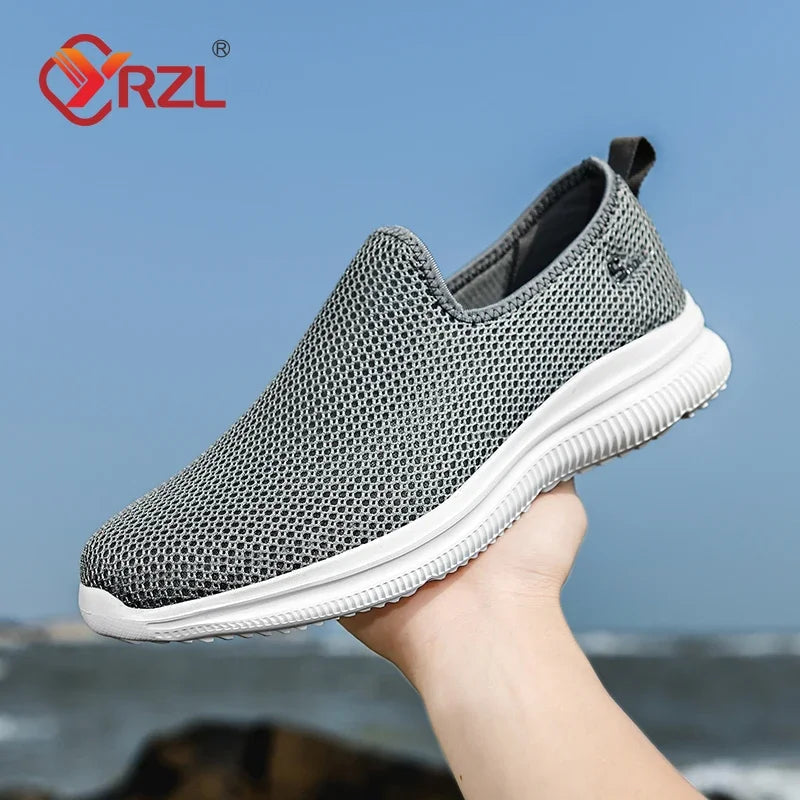 YRZL Men's Sneakers Breathable Unisex Casual Shoes Outdoor Non-Slip Mesh Loafers Walking Lightweight Fashion Male Tennis Shoes GlowCart