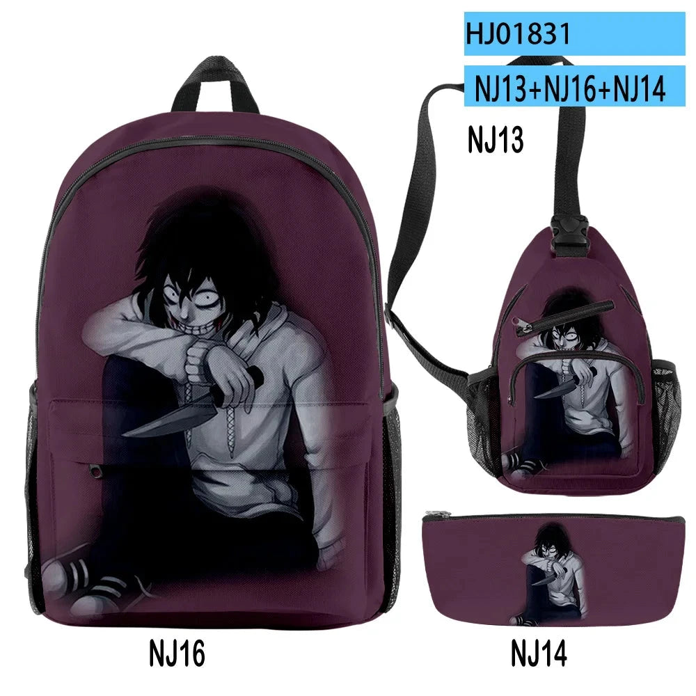 Cartoon Popular Jeff the Killer Creepypasta 3D Print GlowCart