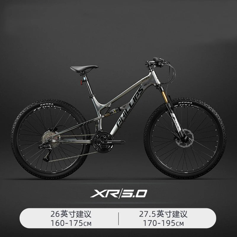 26/27.5 inch mtb Soft Tail DH Mountain Bike 27/33 speed Cross Country Bicycle aluminum alloy Full Suspension Downhill bicicleta GlowCart