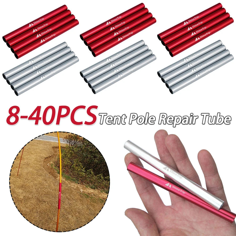 8-40PCS Tent Tube Aluminum Alloy Tent Emergency Tube GlowCart
