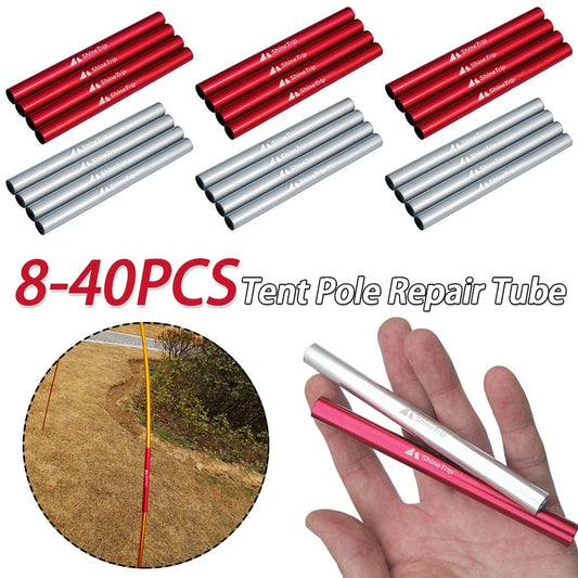 8-40PCS Tent Tube Aluminum Alloy Tent Emergency Tube GlowCart