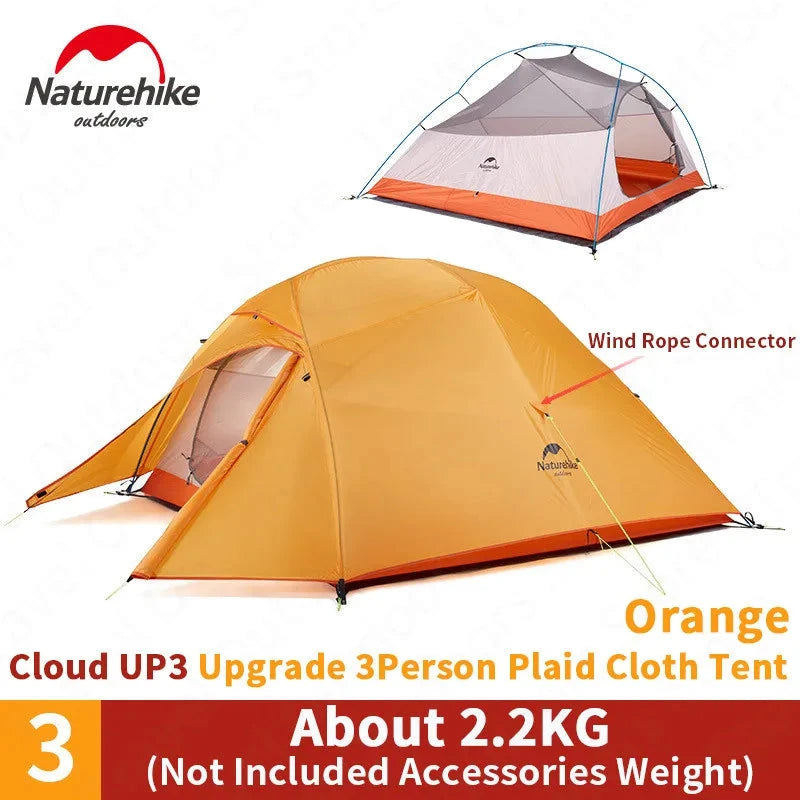 Naturehike Cloud Up 1 2 3 Person Tent Ultralight Outdoor GlowCart