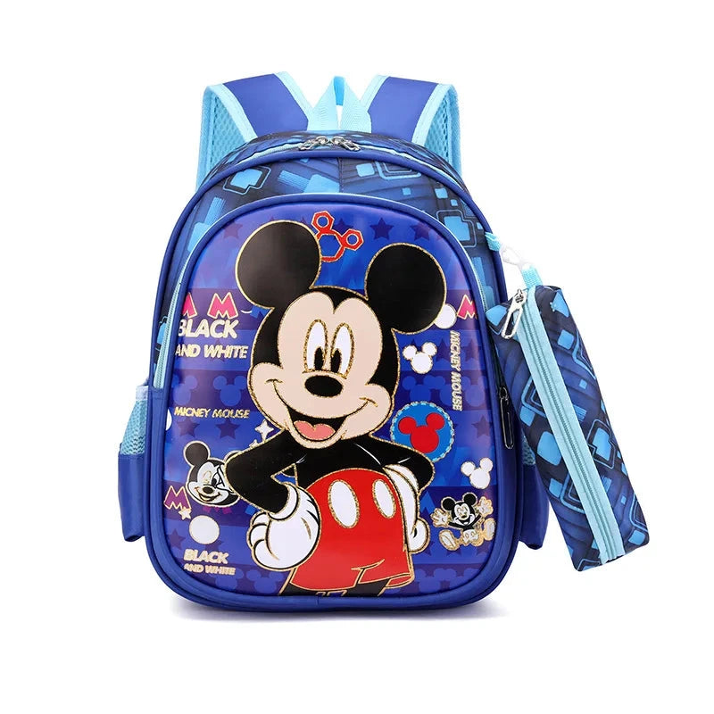 Disney Spiderman Unisex Backpacks Large Capacity Gilding Print Schoolbag For Children's Gifts With Pen Case GlowCart