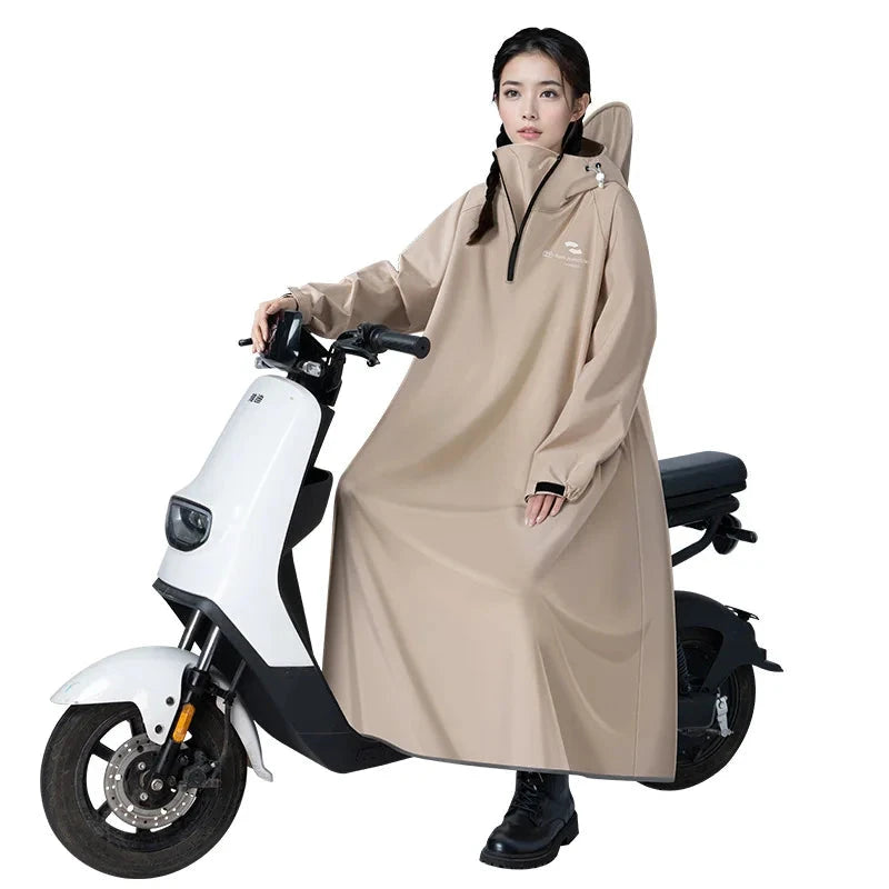 One-piece Long Motorcycle Raincoat Oxford Cloth Cycling GlowCart