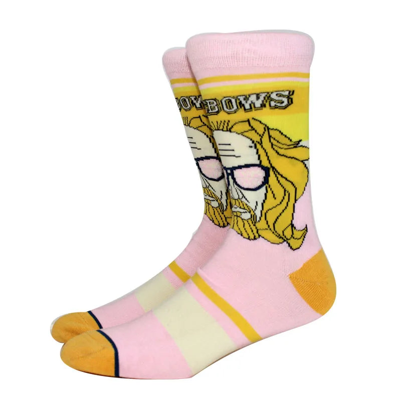 New Anime Funny Socks Long Men's Socks Cosplay Hip Hop Novelty HALLOWEE Crazy Soken Skateboard Socks horrible Women's Socks GlowCart