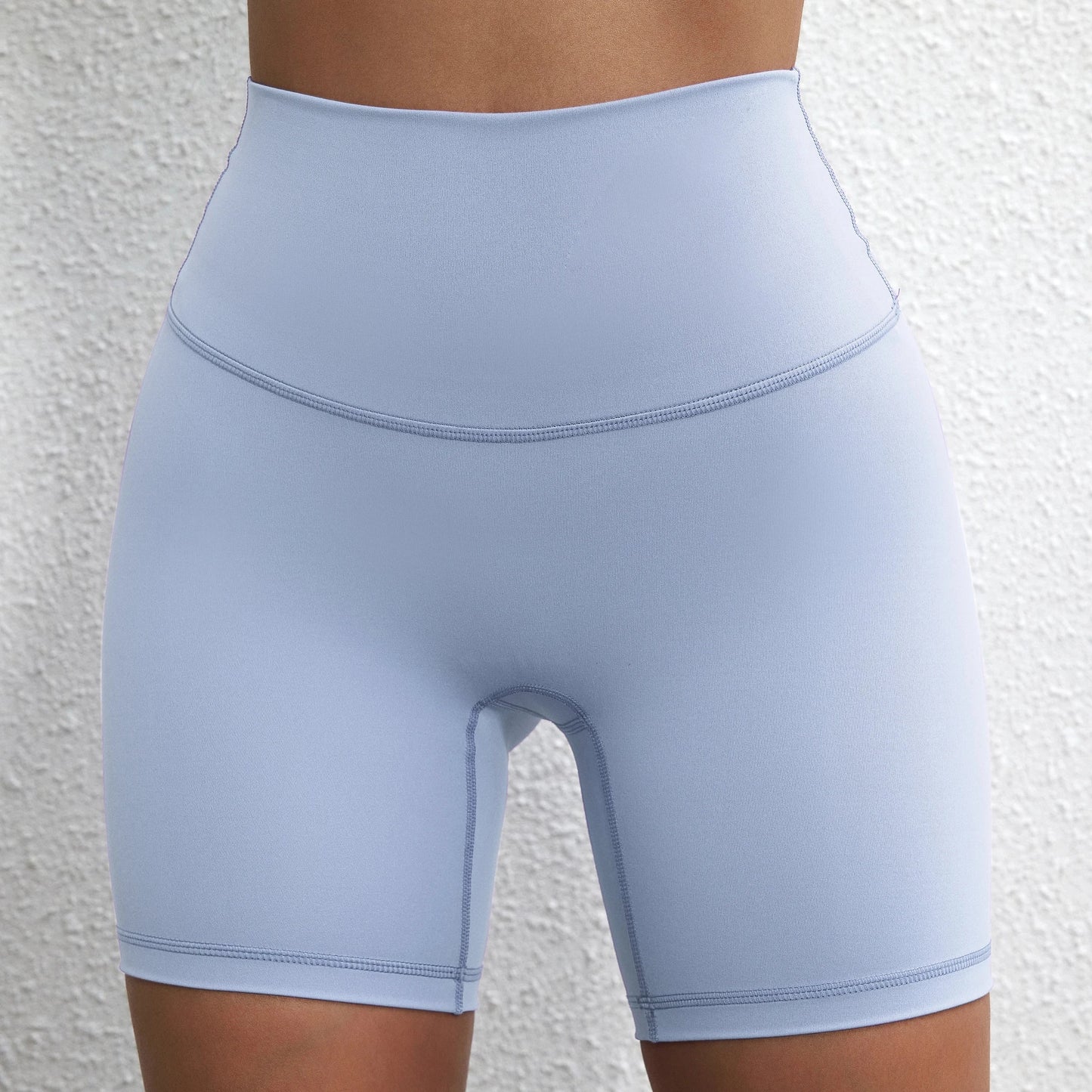Solid Color Women Fitness Sports Short High Waist Yoga Short Leg Cycling Comprehensive Training Jog Squat Proof Internal Pocket GlowCart
