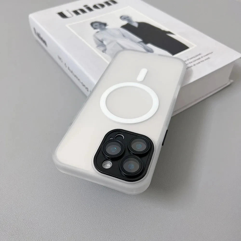 Magnetic Luxury Matte Translucent Armor Shockproof Case For GlowCart