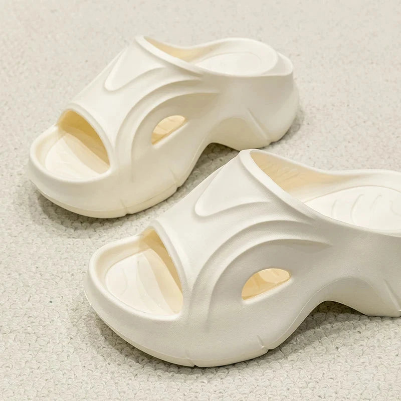 Chunky Platform Slippers for Women Summer Comfortable Wedge GlowCart