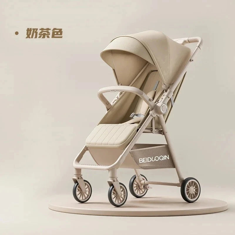 2025 New High-view Baby Stroller Foldable, Can Sit or Lie Two-way Sitting and Lying Function with One-touch Storage GlowCart