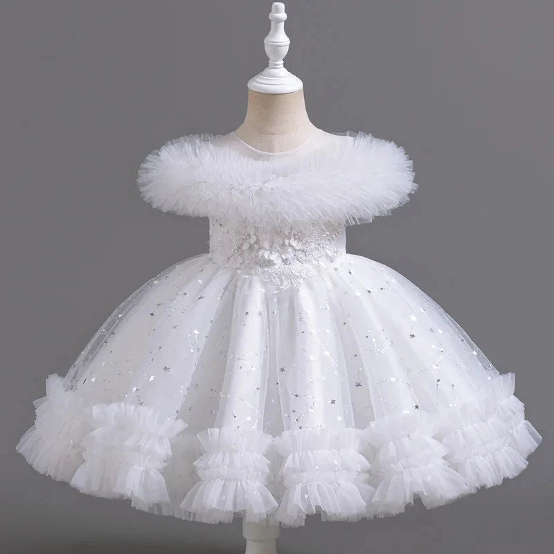 Fashion Princess Dress for Girls Sleeveless Lace Kids Girl Party Dress Summer Children Girls Evening Gown 3-12 Years GlowCart