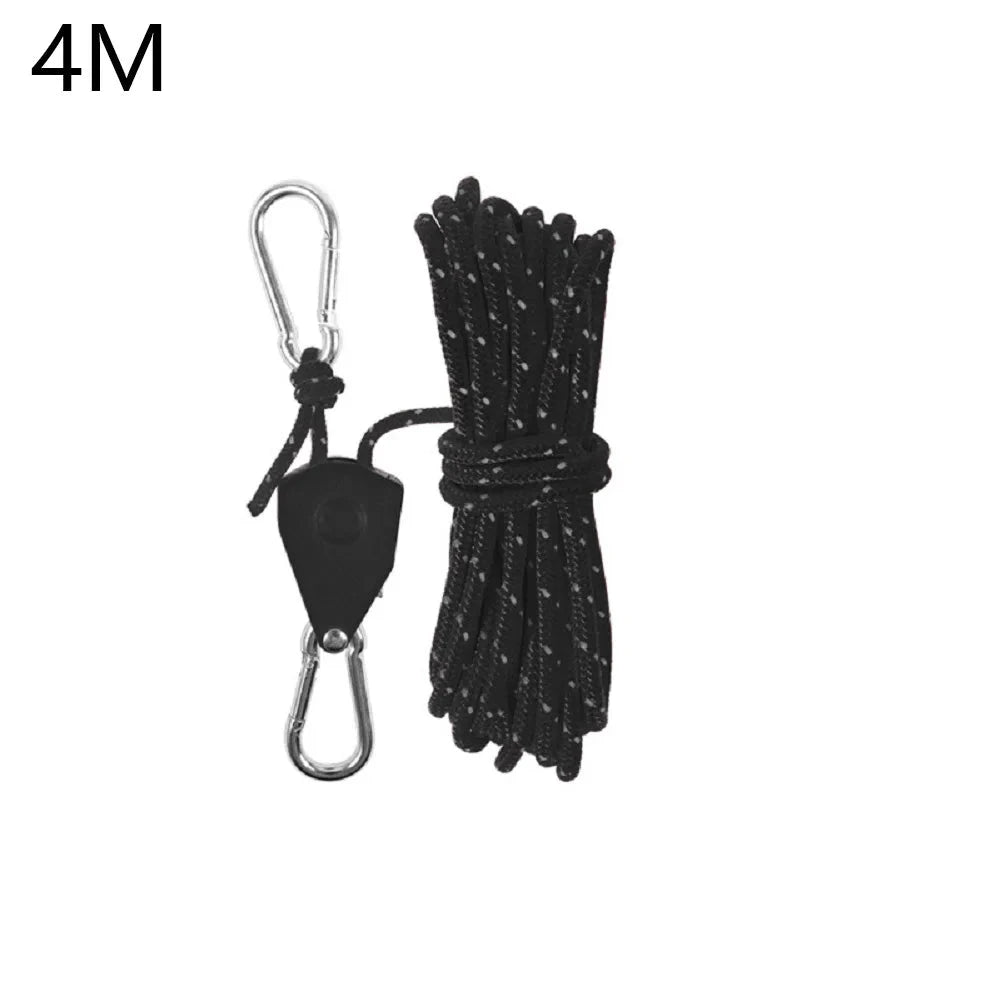 1PC 4M Outdoor Tent Windproof Rope Adjustable Lanyard GlowCart