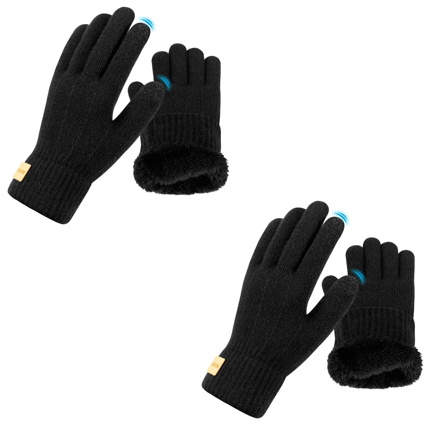 Winter warm gloves, with inner lining and thickened padding, GlowCart