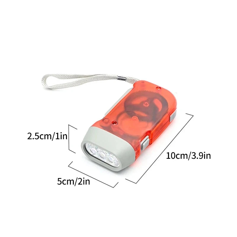 Outdoor Self-Powered Dynamo Flashlight Camping Hiking Hand GlowCart