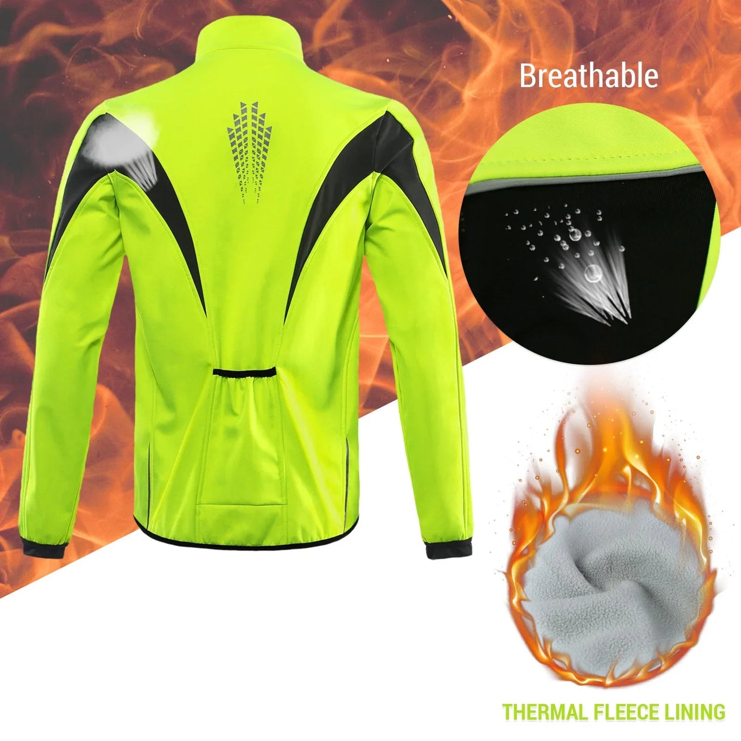 New Winter Warm UP Cycling Jacket Breathable Bike Outerwear Windproof Waterproof Cycling Jacket GlowCart