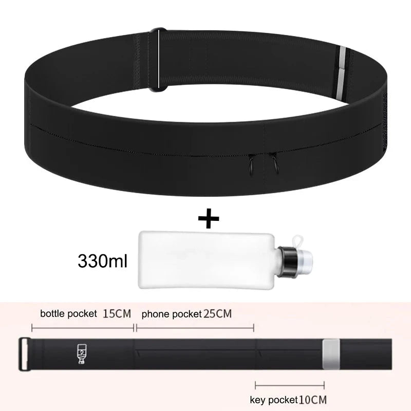 Women Running Belt Waist Bag with Water Bottle Sports Fanny Pack Men Phone Pouch Jogging Gym Bags Hydration Run Accessories GlowCart
