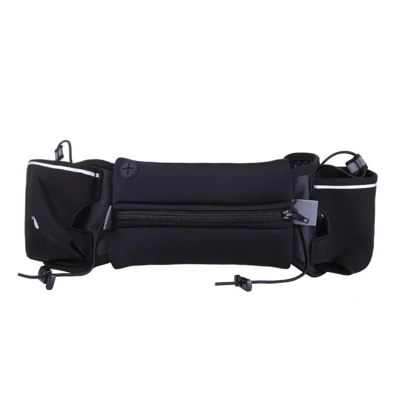 Men/Women Marathon Trail Running Waist Pack For Phone Water Bottle Sports Fanny Pack Fitness Dual Pocket Running Belt Waist Bag GlowCart