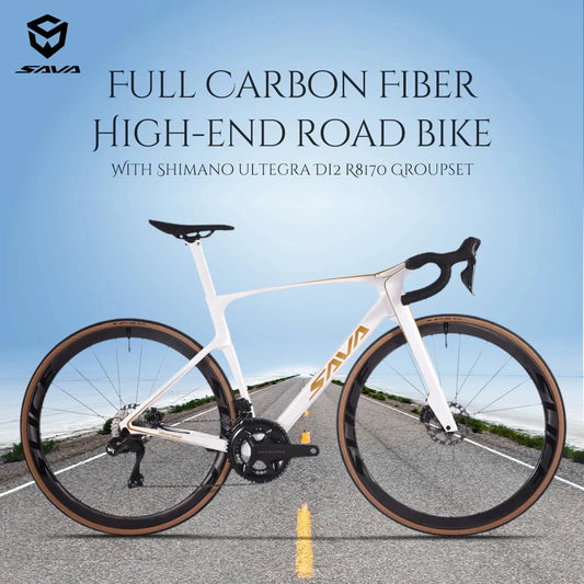 SAVA Dream Maker High-End Full Carbon Fiber E-Shift Bike with SHIMAN0 Di2 8170 Kit 24 Speed Race Road Bike GlowCart