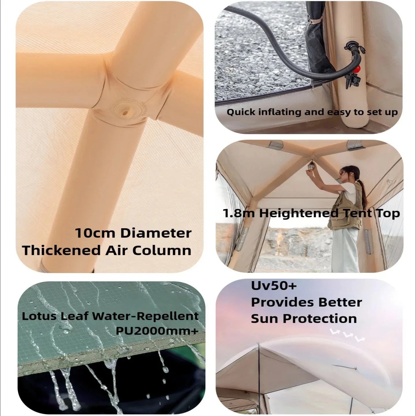 Mountainhiker Outdoor NewInflatable Cabin Quick Setup GlowCart