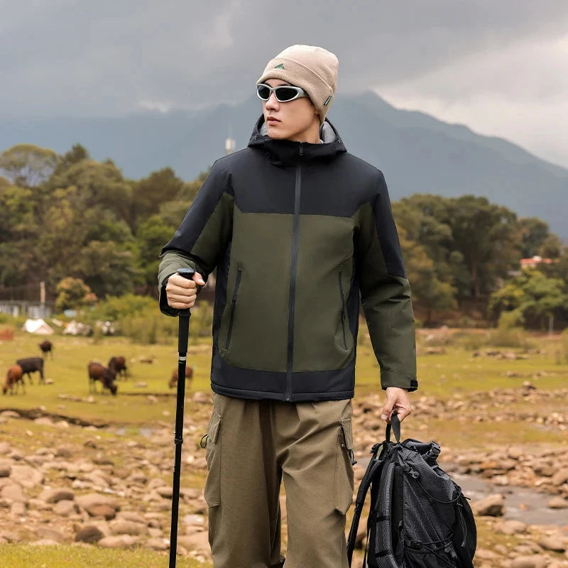 Premium Super Soft Fleece-lined Hooded Anorak Men Outdoor GlowCart