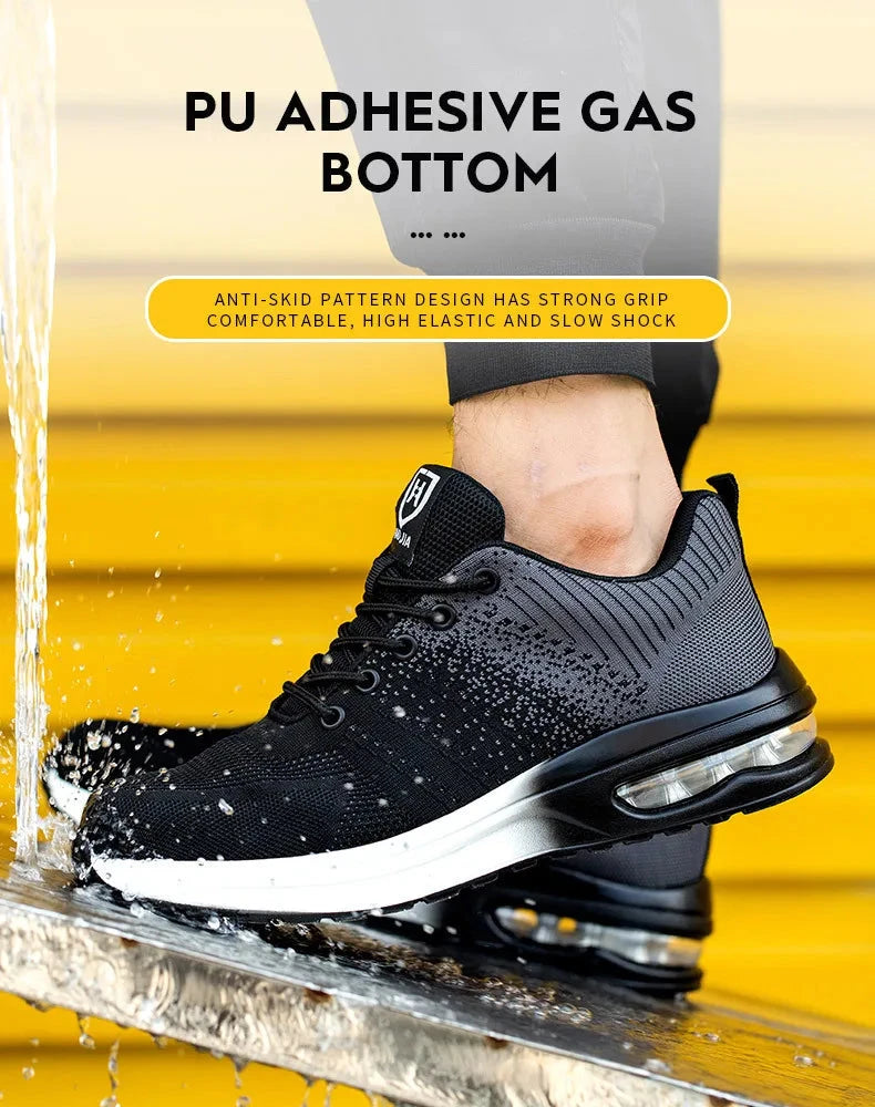 Lightweight Safety Shoes Women Men Air Cushion Work Sneakers GlowCart