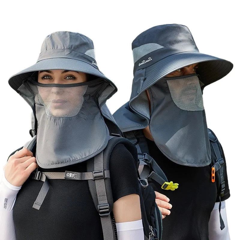 Summer Women's Outdoor Sun Hat Ponytail Hole Mesh Breathable GlowCart