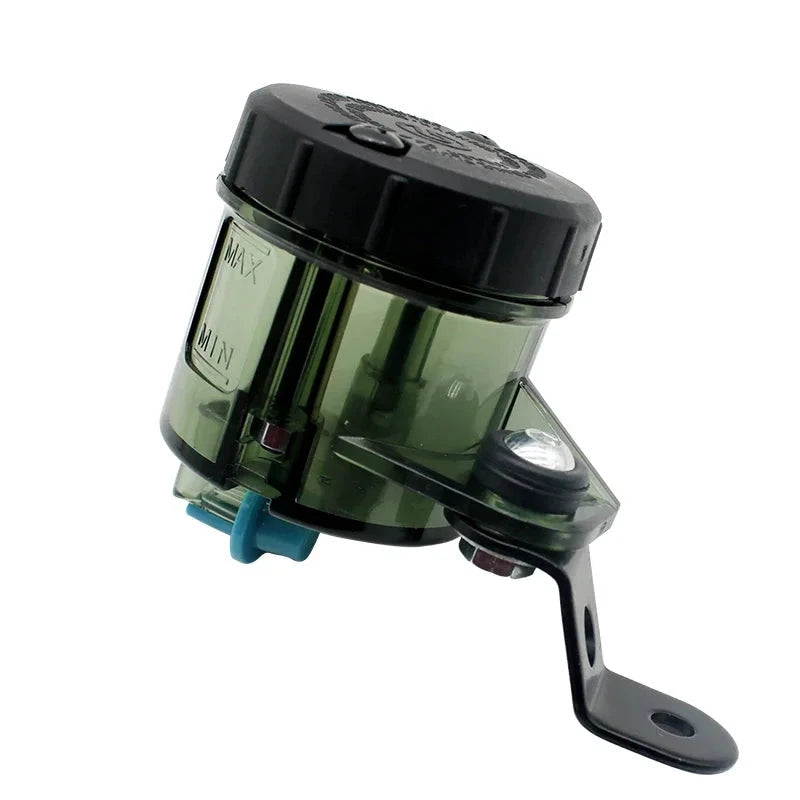 Universal Motorcycle Lever Brake Oil Tank Front Brake Clutch Fluid Bottle Master Cylinder Oil Reservoir Tank Cup With Holder GlowCart