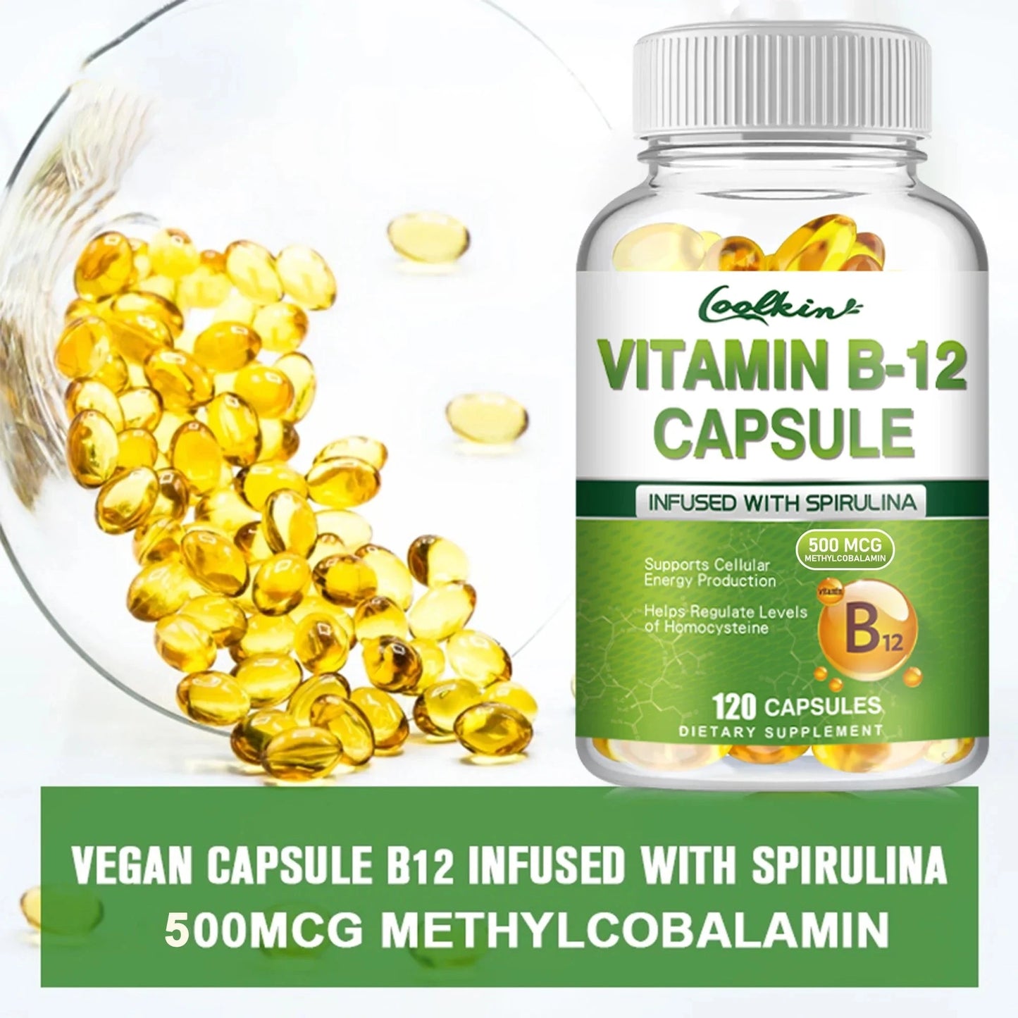 Vitamin B12 - Supports Energy Metabolism and Nervous System, GlowCart