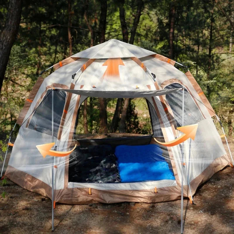 Fully Automatic Camping Tent 4-5 Person Quickly Open Outdoor GlowCart