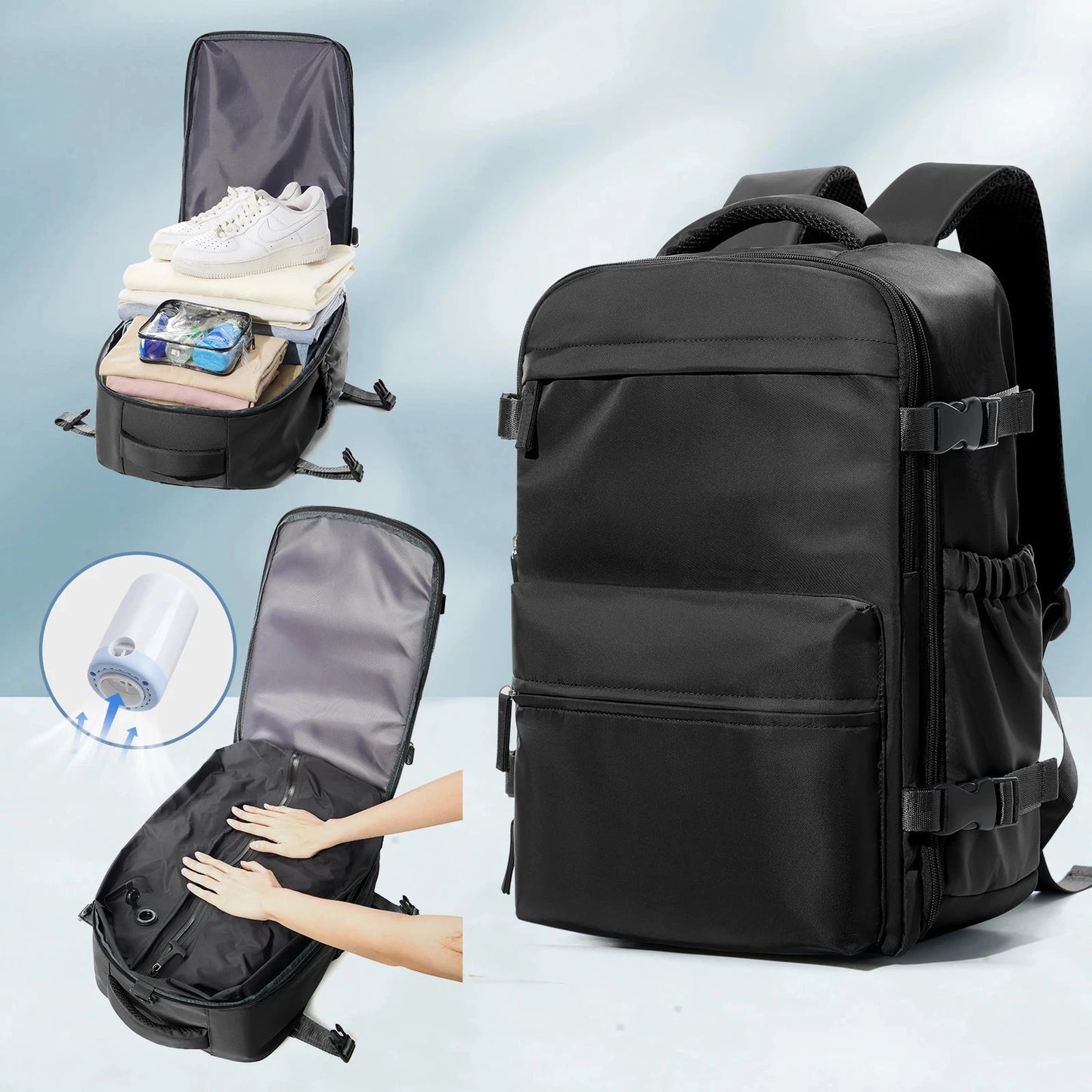 Vacuum Backpack Travel Bag for Men Large Capacity Backpack GlowCart
