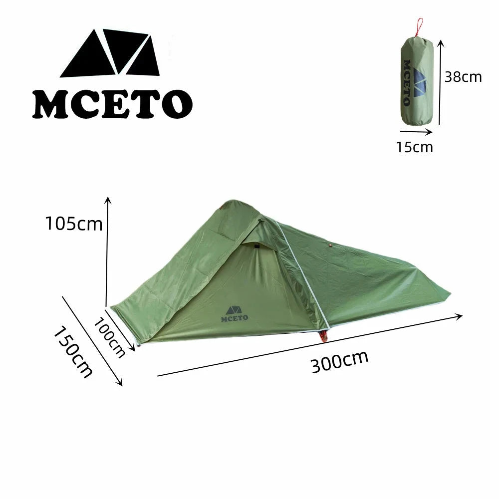 2 People Camping Tent Ultra Light Hiking Backpack Tent Dual GlowCart