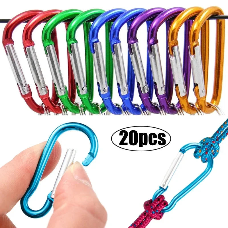 Mini Carabiner Keychain Alluminum Alloy D-ring Buckle Spring GlowCart