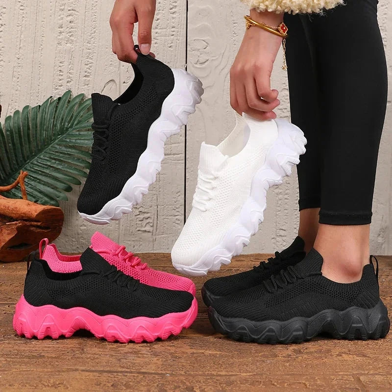 Women' Cute Lace Up Mesh Shoes Versatile Fashionable Design GlowCart