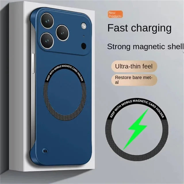 Ultra Thin Hard PC Magnetic Frameless Phone Case For Magsafe GlowCart