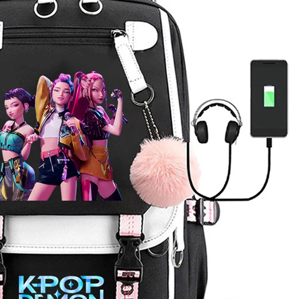 For KPop Demon Hunters Backpack Teenagers Daily Backpack GlowCart