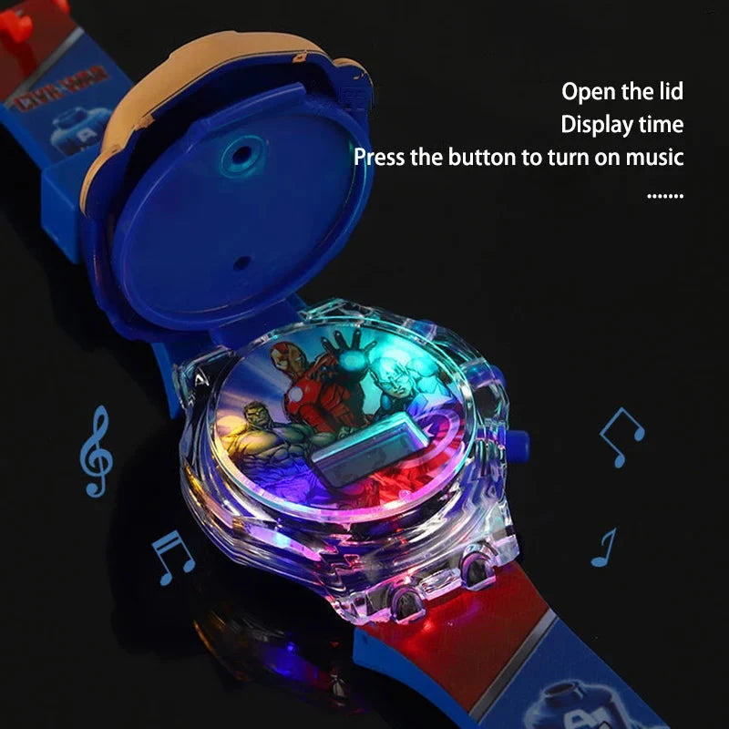 Luminous Cartoon Children's Watches Boys Colorful Flash GlowCart