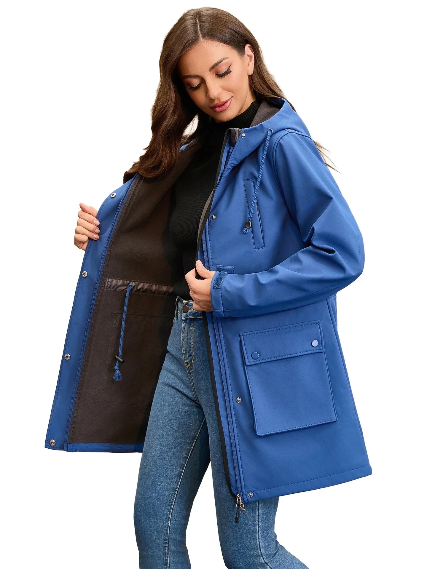 Women's Hooded Soft Shell Jacket Outdoor Mountaineering GlowCart