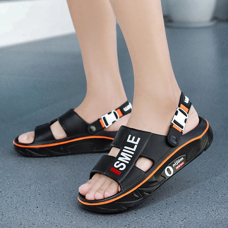 2025 New Men's Massage Slippers Indoor Outdoor Sandals Beach Comfortable Soft Slides Clogs Casual Shoes Men Women Home Slippers GlowCart
