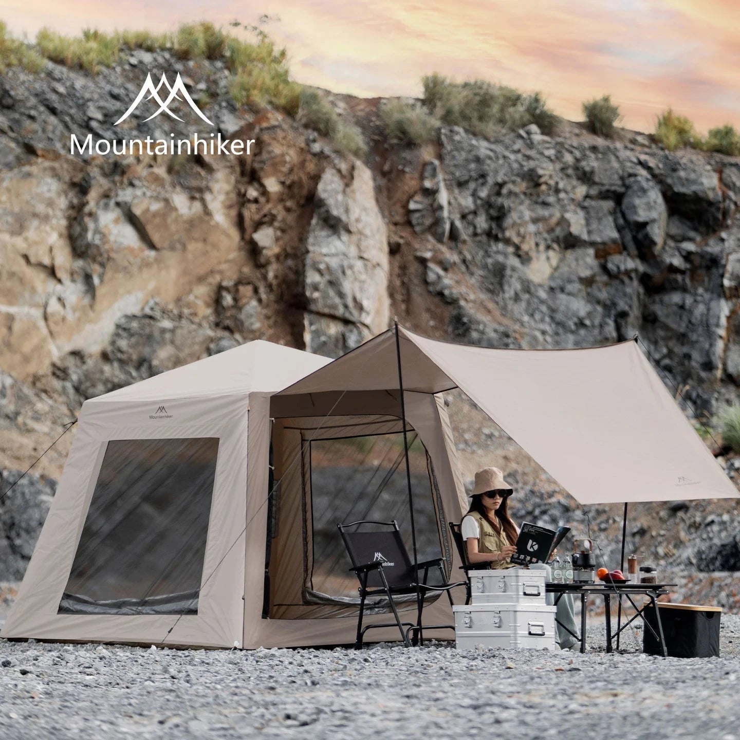 Outdoor Camping Inflatable Tent Mountainhiker Rainproof UV GlowCart