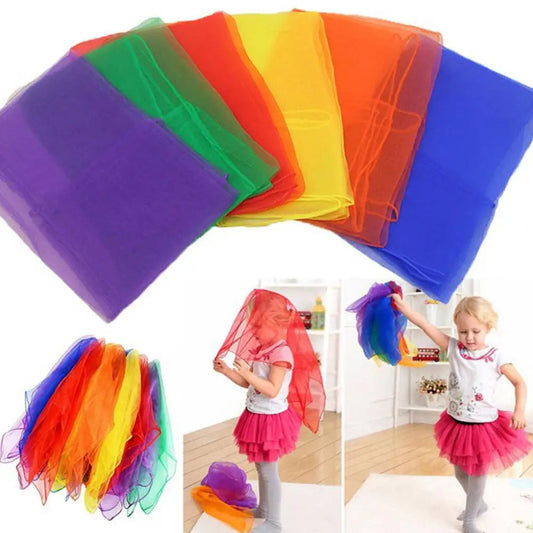 Practical 6 colors Gymnastics Scarves For Outdoor Game Toys Dancing And Juggling Towels Candy Colored Gym Towel Dance Gauze GlowCart