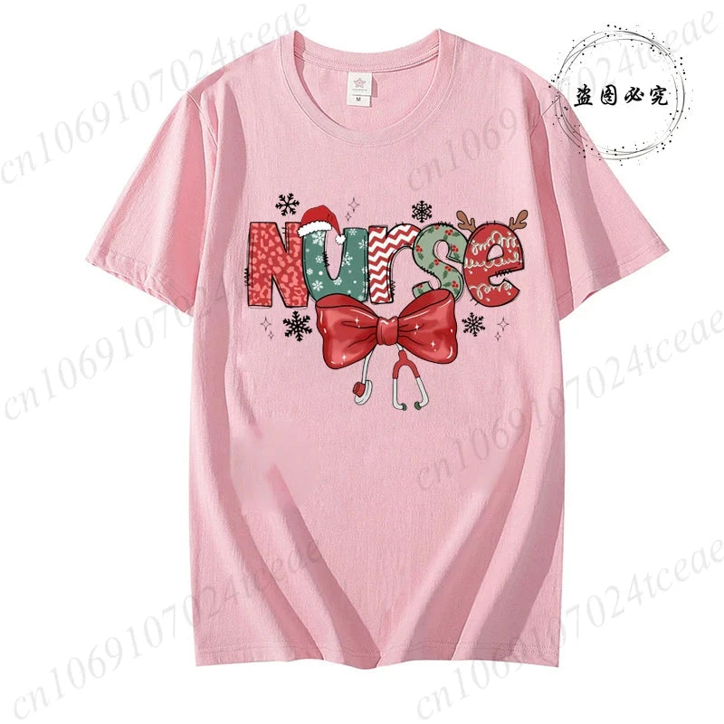 Christmas Nursing Women's T-shirts Christmas Nurse Shirt GlowCart
