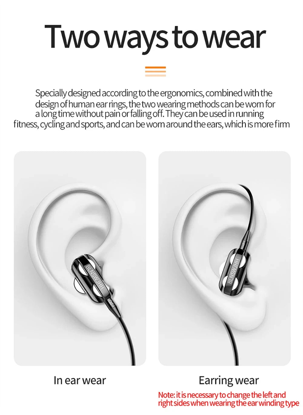 3.5mm Wired Headphones Noise Canceling In-Ear Sports GlowCart