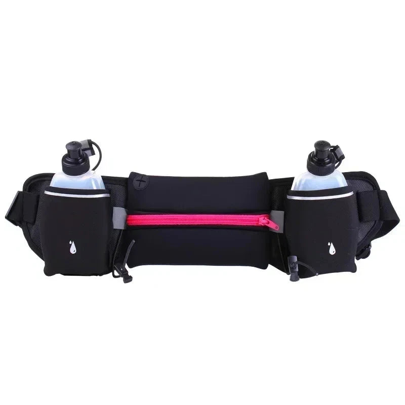 Men/Women Marathon Trail Running Waist Pack For Phone Water Bottle Sports Fanny Pack Fitness Dual Pocket Running Belt Waist Bag GlowCart