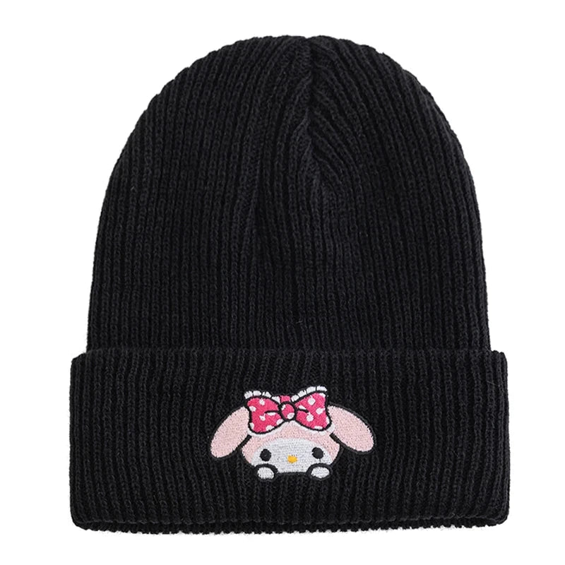 Hot Sale Saniro Hello Kitty Beanie Hat Women Cute Cartoon GlowCart