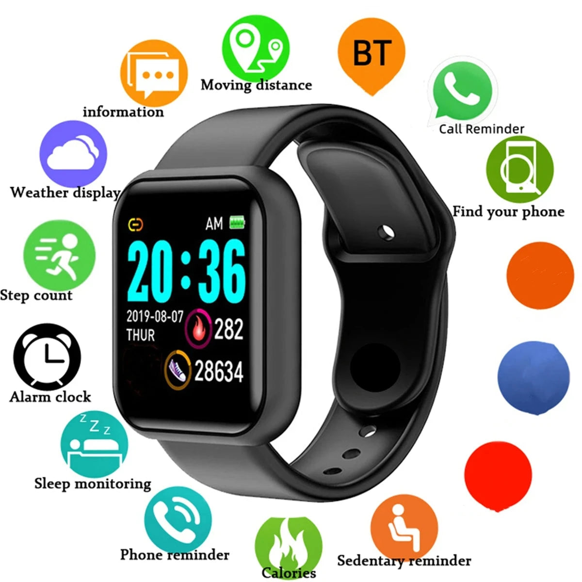 Smartwatch Men Women Wristwatches Smart Watch Message GlowCart