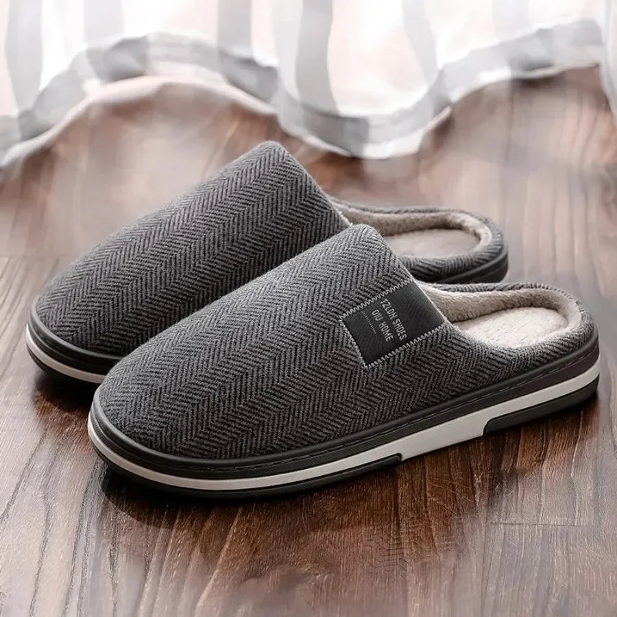 Men's Winter Home Slippers Casual Shoes Soft And Warm Home GlowCart