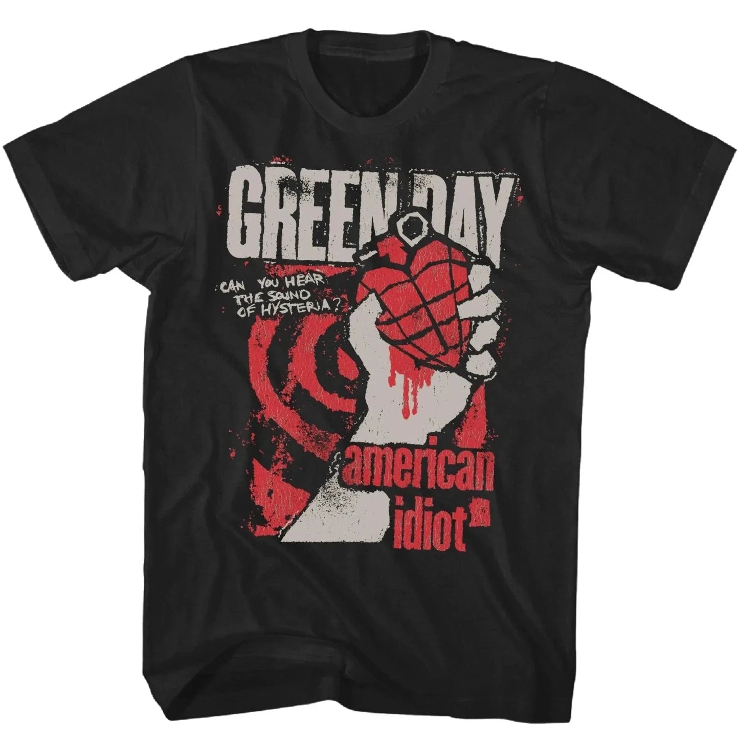 Green Day American Idiot Hysteria T Shirt Mens Rock Music GlowCart