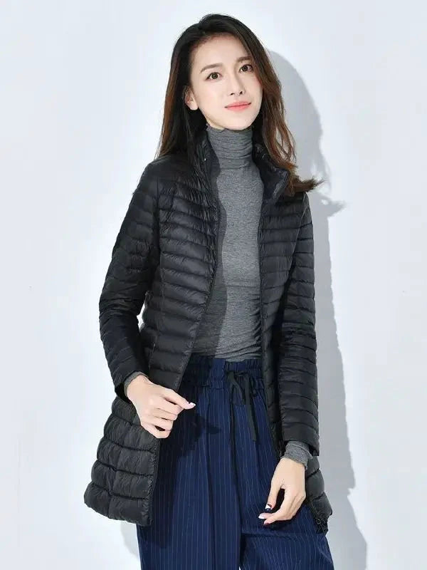 0-10℃ 2024 New Woman Autumn Long Puffy Jackets Ultralight GlowCart